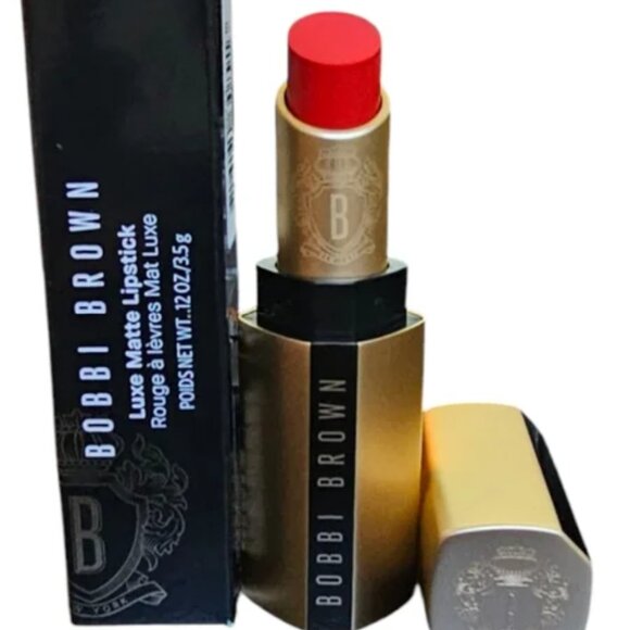 Bobbi Brown LE Luxe Matte Lipstick*~Power Play 528 (Vibrant Orange) 3.5g NIB - Picture 3 of 9
